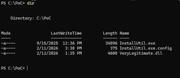 compiled dll in PoC dir
